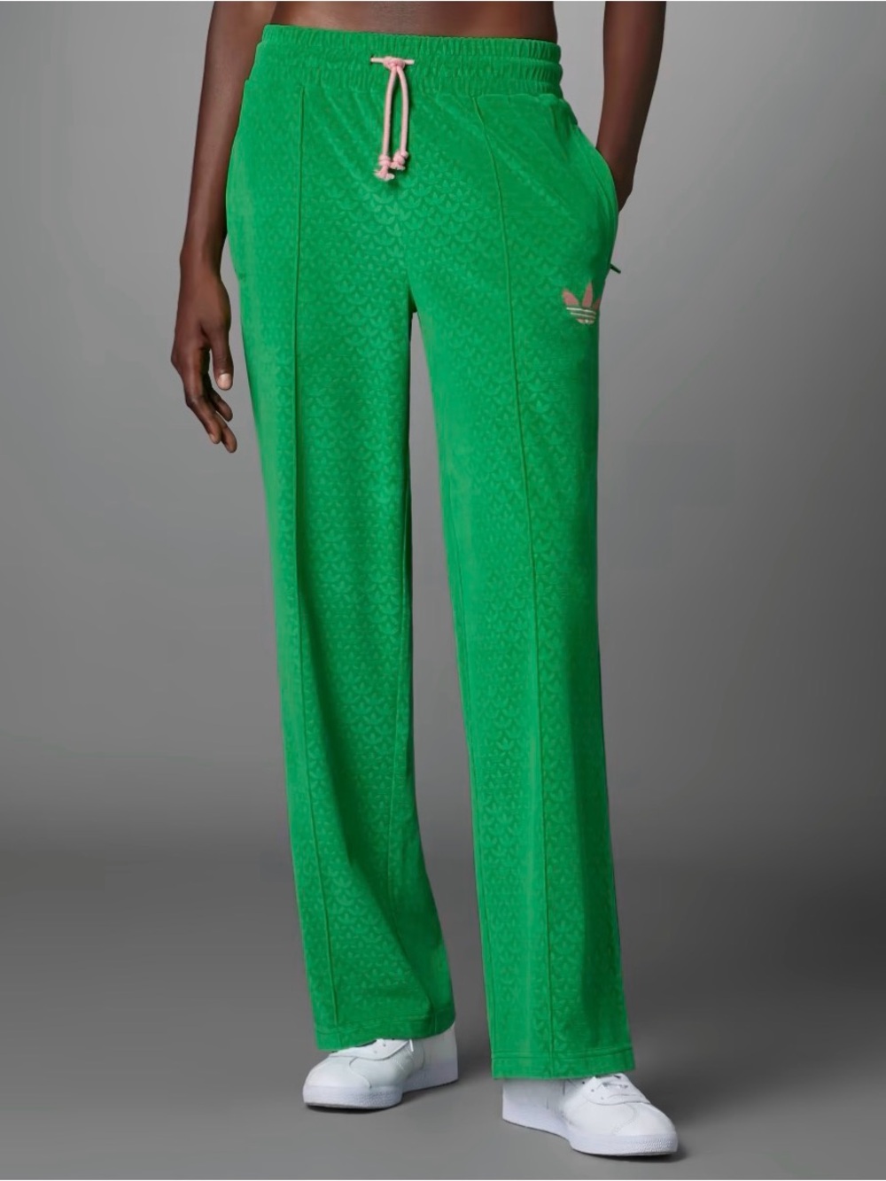 Adidas Originals Adicolor Heritage Now Velour Monogram Track Pants Green M